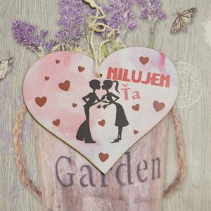 Dekoračné srdce - Milujem ťa